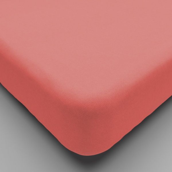 Простынь трикотажная на резинке,200х200 коралл, 0010-7"Текстильный городок"