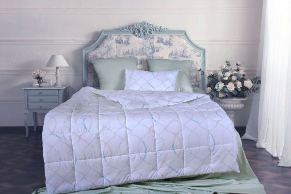 Одеяло "Экофайбер" 200х220, ткань brushed-твилл, рис. Эспираль, плот. 200г/м2