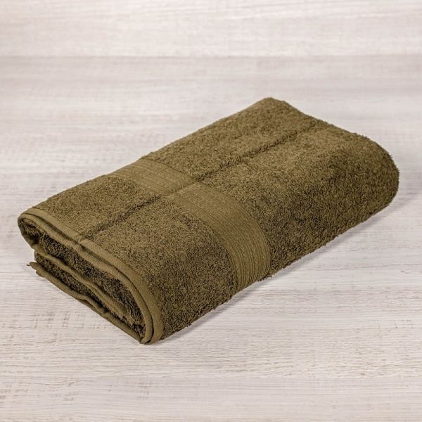 Полотенце махровое 70х140, цв. тёмно-оливковый, 430 гр.Туркмения Б