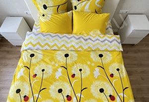 Постельное белье фланель, Евро (под.200х220,пр.240х260,нав.70х70-2 шт) "Одуванчик"