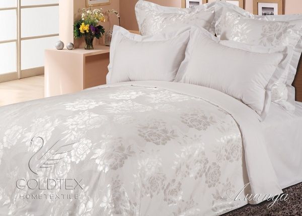 Постельное белье сатин жаккард однотонный 2,0 сп., Аманда "ГолдТекс"