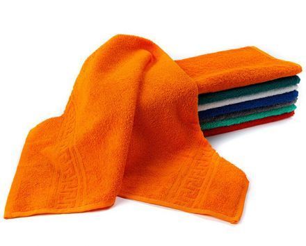 Полотенце махровое 30х50, цв. апельсиновый, 380гр/м2, Узбекистан