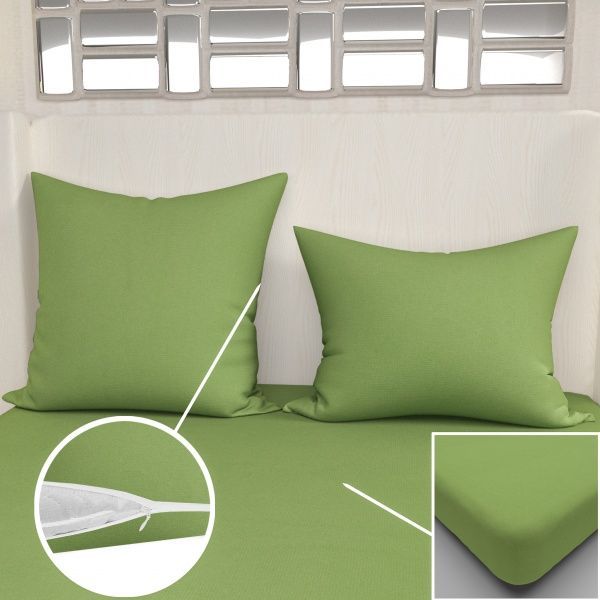 Комплект наволочек 2 шт.,трикотаж. на молнии, 70*70,фисташковый,0010-17 "Текстильный городок"