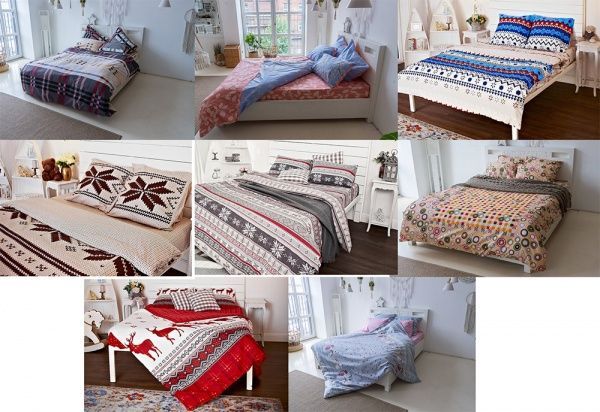 Постельное белье фланель, ДУЭТ (под.150х210-2 шт,пр.240х260,нав.50х70-2 шт)