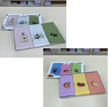 Набор полотенец вафельных 3пр.40х60 Ambiella с вышивкой