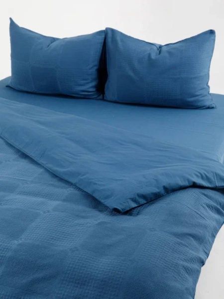 Постельное белье сатин однотонный Евро, Деним "Boho", "ГолдТекс"