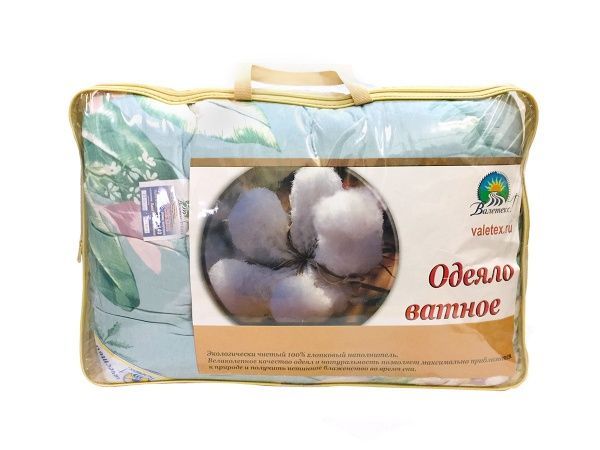 Одеяло ватное "Премиум" 140х205 чехол поплин,вес 3,48 кг,Валитекс