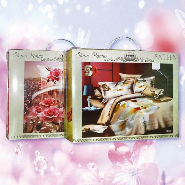 Постельное белье Микро -Sateen 2,0 сп.ПВХ-сумка,пл 95 г/м2, Атра