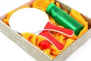 Комплект подарочный "Точный удар" (полотенце 70*140, набор теннис, бутыль)