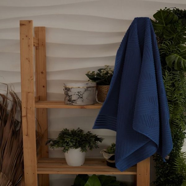 Полотенце махровое SILVER 70х140, т.синий, пл-ть 500 гр., Турция