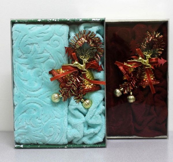 Комплект подарочный "Колькольчик" (п-це 70*140, новогодние украшения)