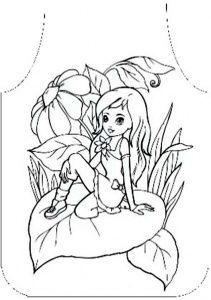 Фартук-раскраска 40*60,"Девочка",тк Оксфорд,ТГ