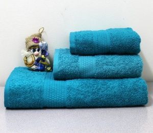 Полотенце махровое 50х90 сине-зеленый 450 гр. Узбекистан