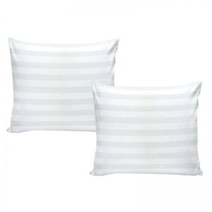 Наволочка 73 см х 73 см страйп сатин отбеленный  3*3