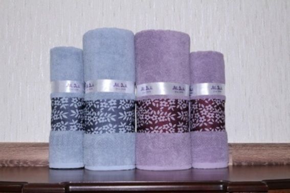 Полотенце махровое ЛЮТИКИ 70х140 цв, светлая брусника, QD-0459, пл. 500гр. Узбекистан. АД