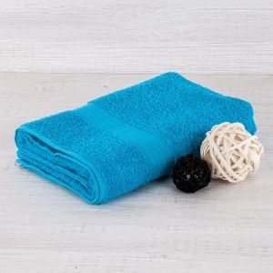 Полотенце махровое  40х70, цв. бирюзовый, 430 гр.Туркмения Б