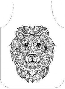 Фартук-раскраска 40*60,"ЛЕВ",тк ,ТГ