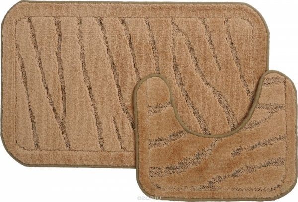 Коврик 50х40,(14мм) под унитаз,светло-коричневый,Декотекс