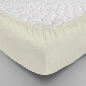 Простынь трикотажная  на резинке,180х200  молочный ,0010-6 "Текстильный городок"